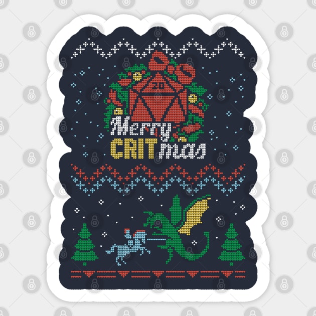 Merry CRITmas Sticker by ShirtBricks